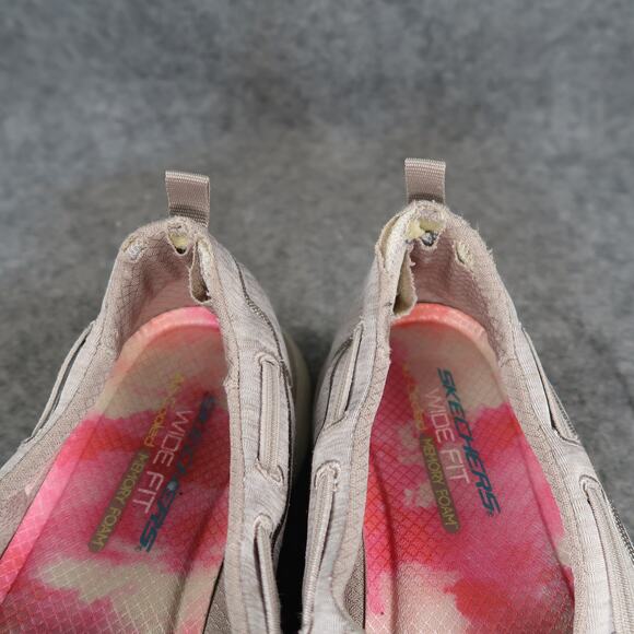 Skechers Shoes Womens 9 Casual Slip On Loafer Sneaker Wide Fit Memory Foam Comfy - Picture 13 of 14